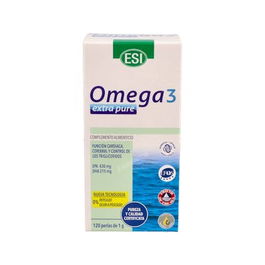 TREPATDIET-ESI Omega 3 Extra 120Perlas - 3,67g Omega 3 Total (2,15g EPA + 1g DHA) Certificación IFOS 5 Estrellas Aceite de Pescado Puro