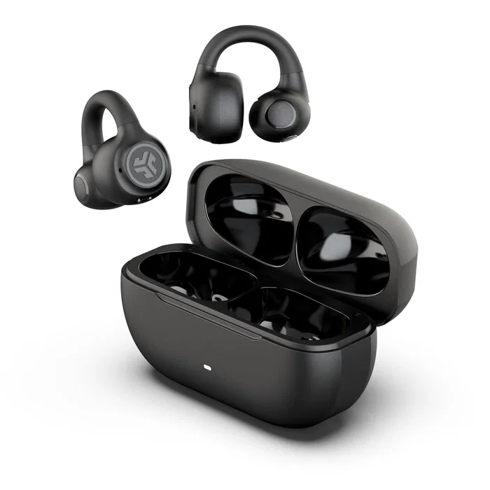 JLab Flex Auriculares Inalámbricos Deportivos True Wireless (TWS) Clip de Oreja, Bluetooth 5.4, Hasta 7h, Resistencia IPX4, Negro (ieuebflexrblk124)