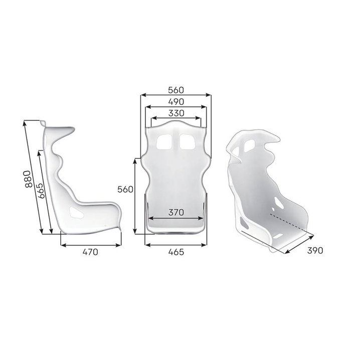 OMP Asiento Racing OMP HTE Carbon FIA 8855-1999 Negro OMPHA0-0768-B01-071 - Baquet de Carbono para Competición y Circuito
