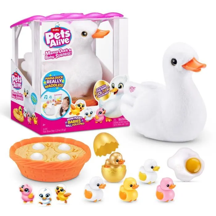 Zuru Juguete Interactivo Mama Duck ZUR4894680033351, Los Patitos Interactivos Siguen a su Madre con Sorpresas por Descubrir Zuru Juguete Interactivo Mama Duck ZUR4894680033351, Los Patitos Interactivos Siguen a su Madre con Sorpresas por Descubrir