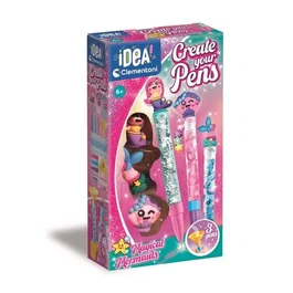 Clementoni CLE8005125181315 Crea tus Bolígrafos Sirenas Mágicas Kit Manualidades