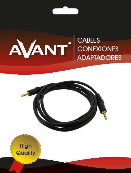 AVANT CONNECT Cable de Audio Jack 3.5mm Macho a Macho, 3 Metros, Negro - Cable para Auriculares, Altavoces