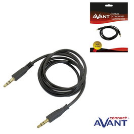 AVANT CONNECT Cable de Audio Jack 3.5mm Macho a Macho, 3 Metros, Negro - Cable para Auriculares, Altavoces