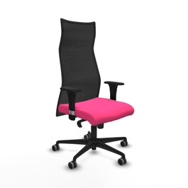 PIQUERAS Y CRESPO Sillón Albacete Rosa y Negro con Mecanismo Sincro y Brazos 1D