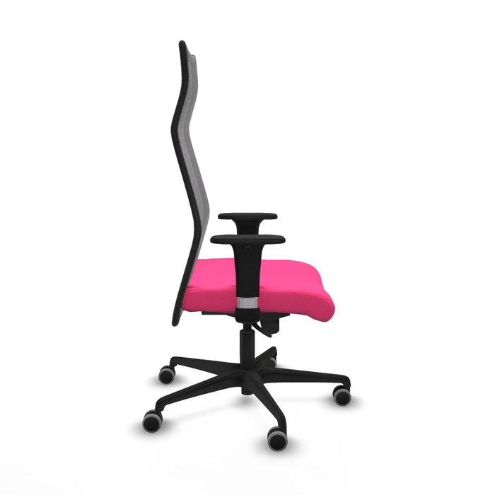 PIQUERAS Y CRESPO Sillón Albacete Rosa y Negro con Mecanismo Sincro y Brazos 1D