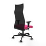PIQUERAS Y CRESPO Sillón Albacete Rosa y Negro con Mecanismo Sincro y Brazos 1D
