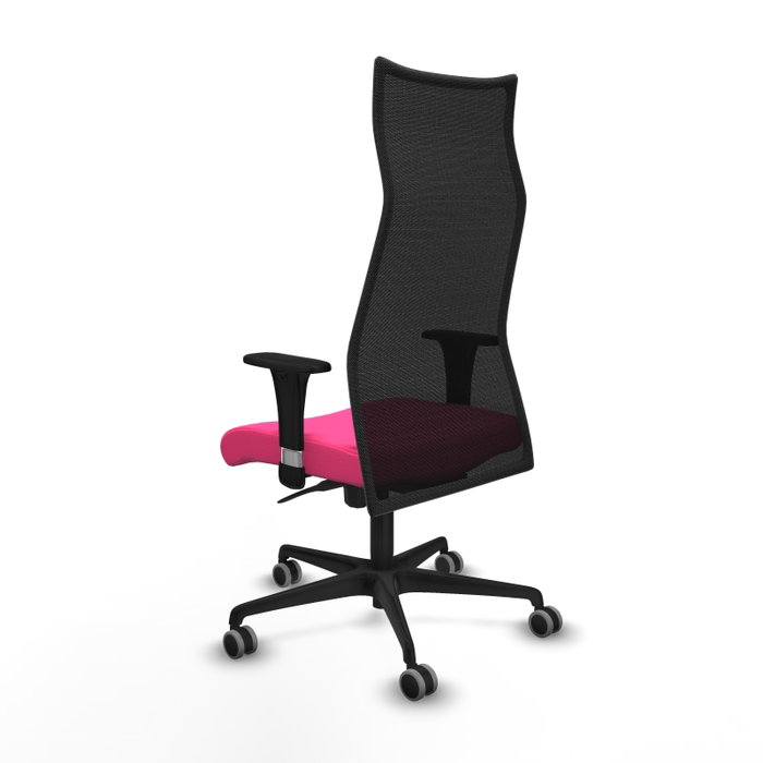 PIQUERAS Y CRESPO Sillón Albacete Rosa y Negro con Mecanismo Sincro y Brazos 1D