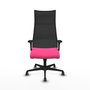PIQUERAS Y CRESPO Sillón Albacete Rosa y Negro con Mecanismo Sincro y Brazos 1D