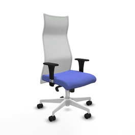 PIQUERAS Y CRESPO Sillón Albacete Mecanismo Sincro Azul claro/Blanco