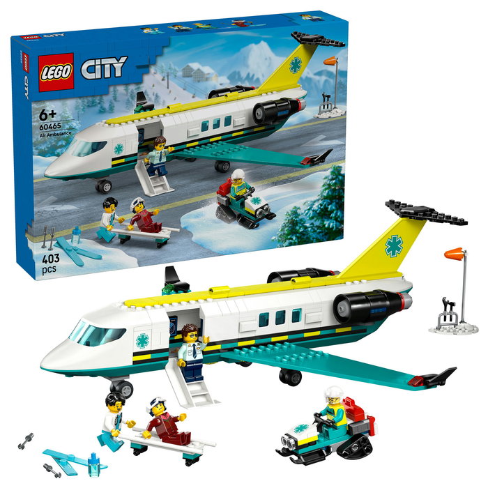 LEGO City 60465 - Avión de Rescate de Emergencia, Juego de Construcción con 403 Piezas, Edad 6+