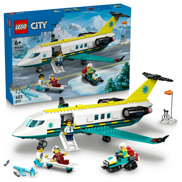 LEGO City 60465 - Avión de Rescate de Emergencia, Juego de Construcción con 403 Piezas, Edad 6+