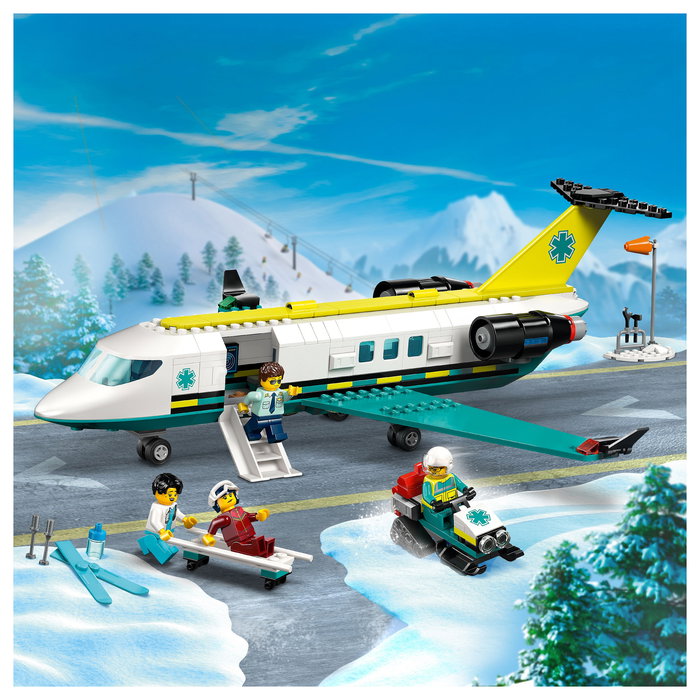 LEGO City 60465 - Avión de Rescate de Emergencia, Juego de Construcción con 403 Piezas, Edad 6+