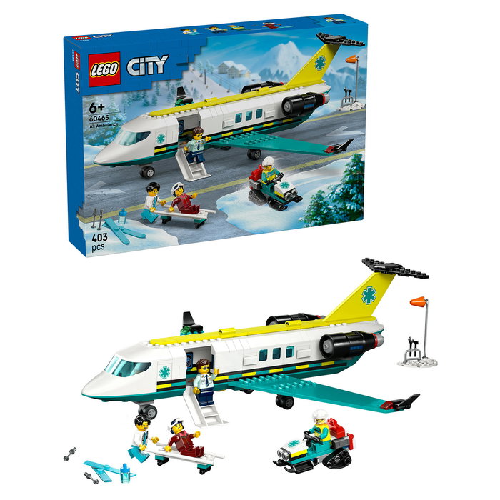 LEGO City 60465 - Avión de Rescate de Emergencia, Juego de Construcción con 403 Piezas, Edad 6+