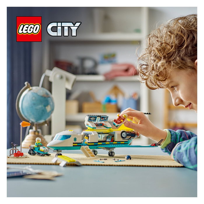 LEGO City 60465 - Avión de Rescate de Emergencia, Juego de Construcción con 403 Piezas, Edad 6+