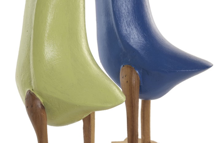DKD Home Decor Figura de Madera Pato Colores Surtidos