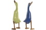 DKD Home Decor Figura de Madera Pato Colores Surtidos