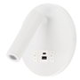 Aplique LED Spot Round 9W 1000Lm 3000K Blanco Cálido con Puerto USB-C para Carga Móvil, Orientable, IP20, Aluminio, Pared