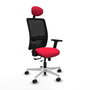 PIQUERAS Y CRESPO Silla de oficina Zulema con Mecanismo Sincro/Traslack Rojo y Negro
