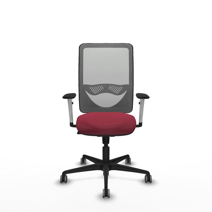 PIQUERAS Y CRESPO Silla de oficina Zulema con mecanismo Sincro, Tela Granate y Malla Gris PIQUERAS Y CRESPO Silla de oficina Zulema con mecanismo Sincro, Tela Granate y Malla Gris
