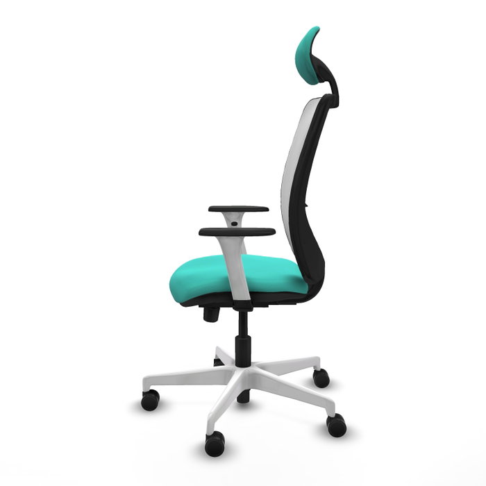PIQUERAS Y CRESPO Silla de oficina Zulema Turquesa y Blanco PIQUERAS Y CRESPO Silla de oficina Zulema Turquesa y Blanco