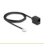 DeLOCK Cable Telefónico RJ11 Macho a RJ45 Hembra Negro 2 m, Plano, AWG 28, PVC