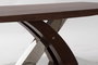 DKD Home Decor Mesa de Centro de Madera y Acero Marrón Oscuro