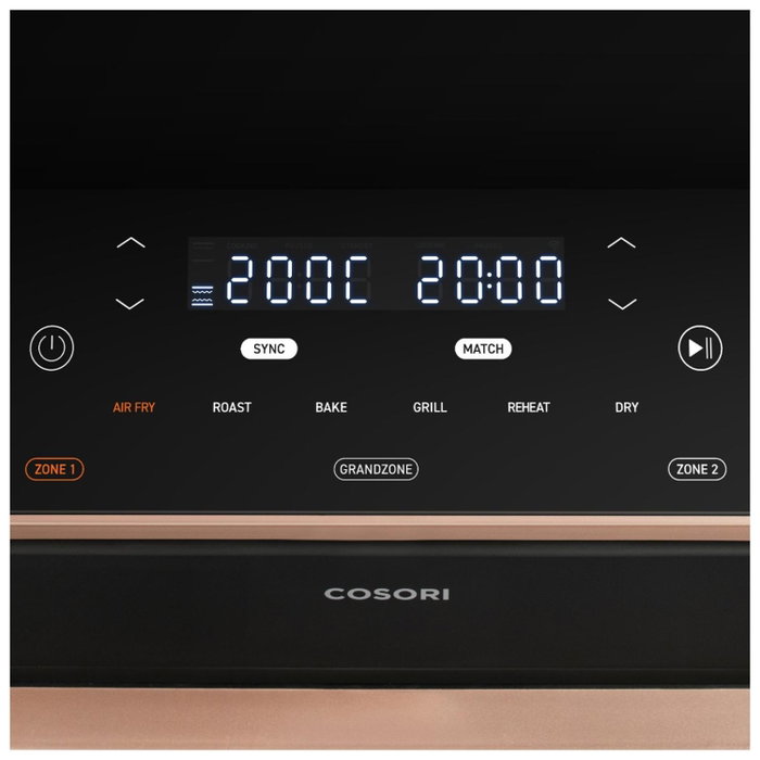 Cosori Twinfry Chef Edition Freidora sin aceite 10 L Gris oscuro y Oro rosa