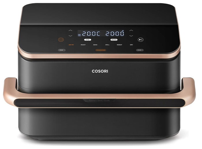 Cosori Twinfry Chef Edition Freidora sin aceite 10 L Gris oscuro y Oro rosa