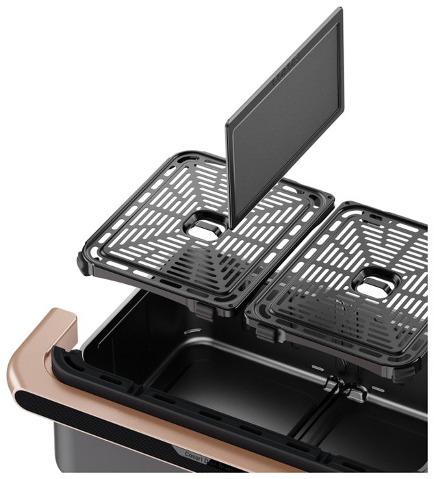 Cosori Twinfry Chef Edition Freidora sin aceite 10 L Gris oscuro y Oro rosa