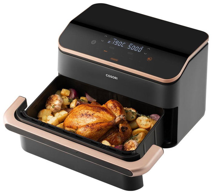 Cosori Twinfry Chef Edition Freidora sin aceite 10 L Gris oscuro y Oro rosa