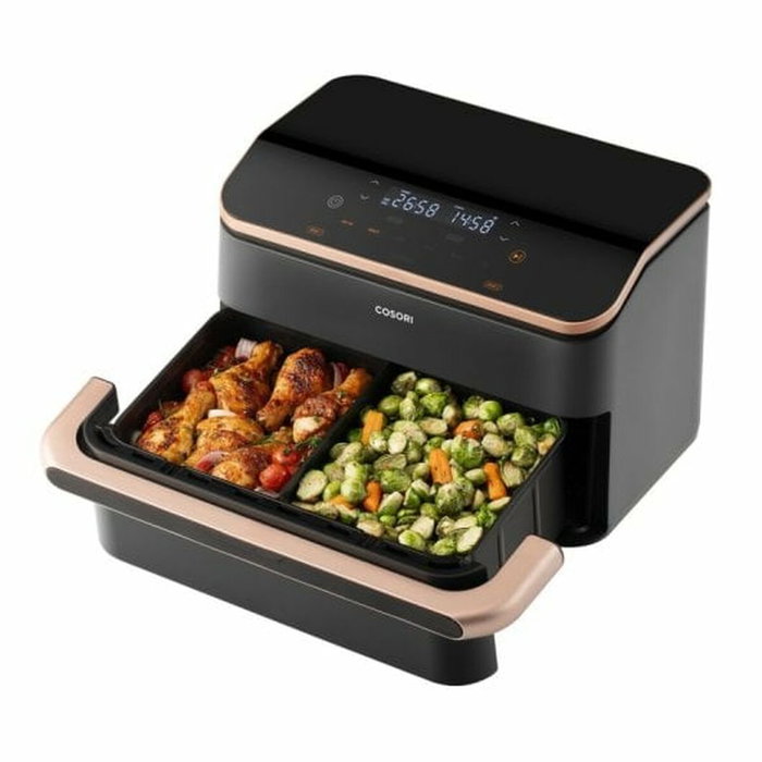 Cosori Twinfry Chef Edition Freidora sin aceite 10 L Gris oscuro y Oro rosa