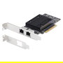 StarTech PEX10000SFPI2 - Tarjeta de Red Ethernet PCIe de 2 Puertos 10Gb, Chipset Broadcom BCM57416, 10GBASE-T, Compatible con Windows y Linux, TAA