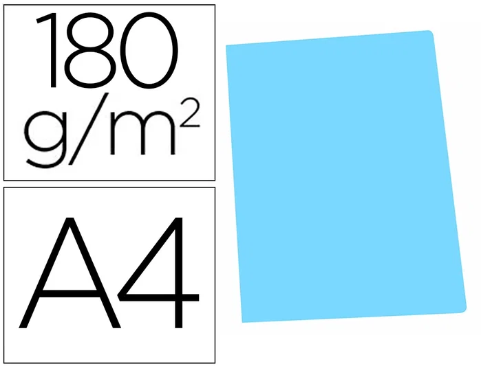 Gio Subcarpeta Simple de Cartulina A4 Azul Pastel - Pack de 50u Gio Subcarpeta Simple de Cartulina A4 Azul Pastel - Pack de 50u