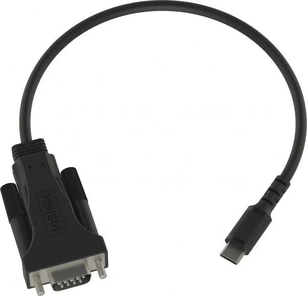 Vision TC-USBCSER/BL Adaptador USB-C a Serial RS232 para PC y Mac - 480 Mbps, 5V