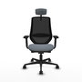 PIQUERAS Y CRESPO Silla de oficina Mardos con mecanismo Sincro/Traslack, Gris/Negro