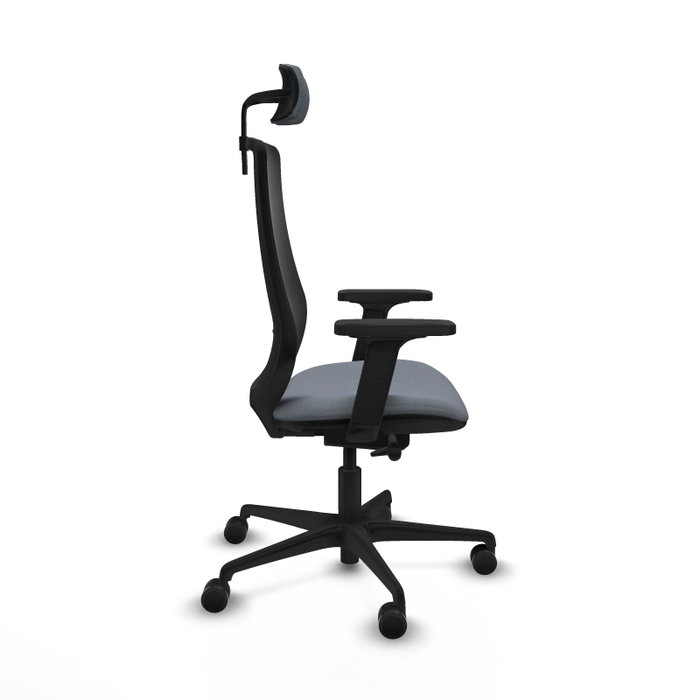 PIQUERAS Y CRESPO Silla de oficina Mardos con mecanismo Sincro/Traslack, Gris/Negro
