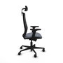 PIQUERAS Y CRESPO Silla de oficina Mardos con mecanismo Sincro/Traslack, Gris/Negro