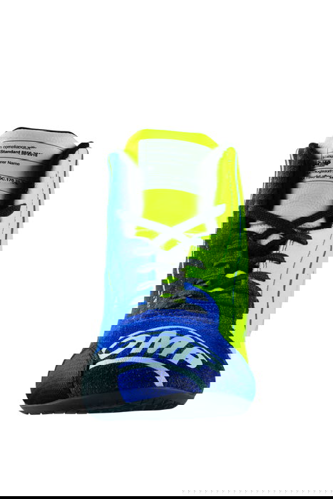 Omp Zapatillas Omp Tecnica My2025 OMPIC0-0836-A01-044-44 FIA 8856-2018 Piel Azul - Amarillo Talla 44