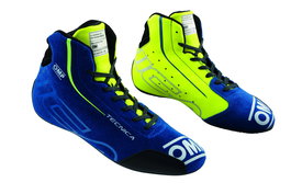 Omp Zapatillas Omp Tecnica My2025 OMPIC0-0836-A01-044-44 FIA 8856-2018 Piel Azul - Amarillo Talla 44