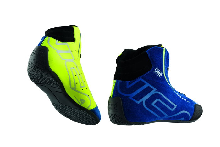 Omp Zapatillas Omp Tecnica My2025 OMPIC0-0836-A01-044-44 FIA 8856-2018 Piel Azul - Amarillo Talla 44