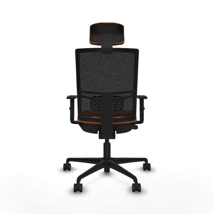 PIQUERAS Y CRESPO Silla de oficina Yunquera Naranja y Negro PIQUERAS Y CRESPO Silla de oficina Yunquera Naranja y Negro
