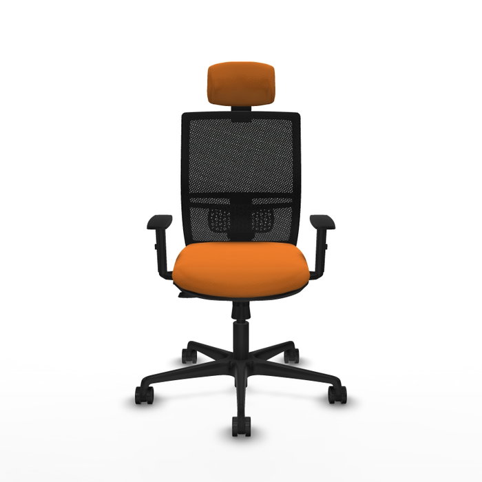 PIQUERAS Y CRESPO Silla de oficina Yunquera Naranja y Negro PIQUERAS Y CRESPO Silla de oficina Yunquera Naranja y Negro