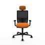 PIQUERAS Y CRESPO Silla de oficina Yunquera Naranja y Negro