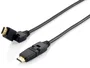 Equip Cable HDMI 1.4 High Speed con Ethernet 2m, Referencia 119362, Conectores Pivotantes 180°, 4K 60Hz, 3D, ARC, Chapado en Oro