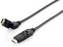 Equip Cable HDMI 1.4 High Speed con Ethernet 2m, Referencia 119362, Conectores Pivotantes 180°, 4K 60Hz, 3D, ARC, Chapado en Oro