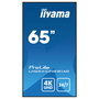 iiyama 65" 4K UHD IPS 3840x2160 25% Haze Monitor para Uso Profesional 24/7 Landscape y Portrait con Media Player USB