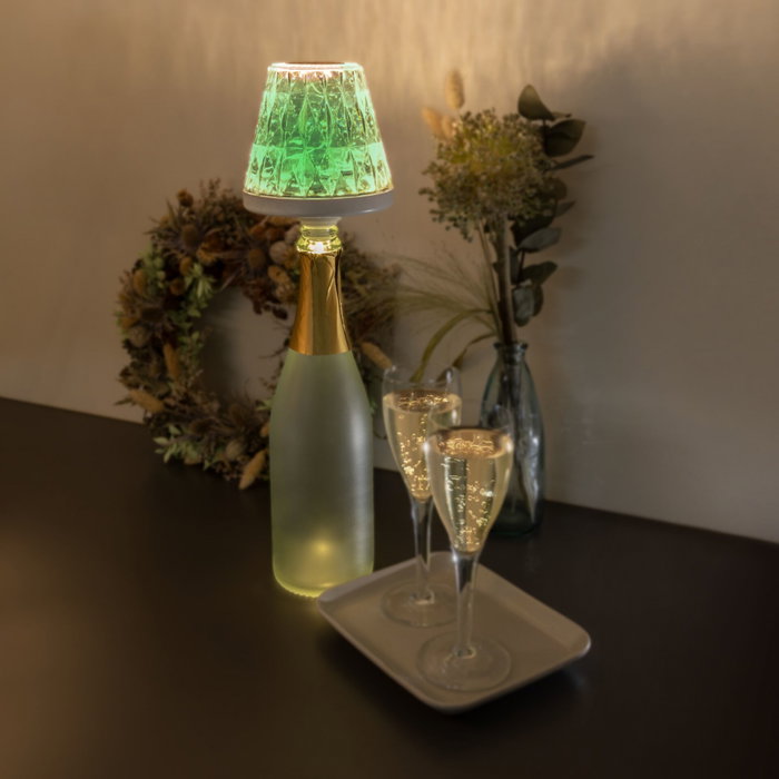 Rev Lamprusco Cristal RGBW Lámpara de Botella LED con Batería Rev Lamprusco Cristal RGBW Lámpara de Botella LED con Batería