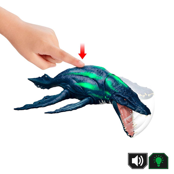 Mattel Jurassic World Wild Roar Brachauchenius Dinosaurio Figura 30 cm Rugido Salvaje Jkl79
