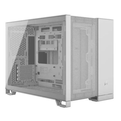 Caja pc corsair geh midi 2500d airflow tempered glass blanco