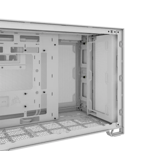 Caja pc corsair geh midi 2500d airflow tempered glass blanco